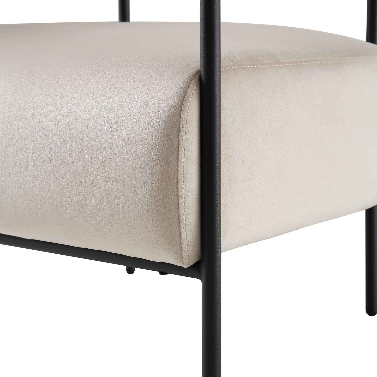 Fauteuil Fulbourn en velours champagne