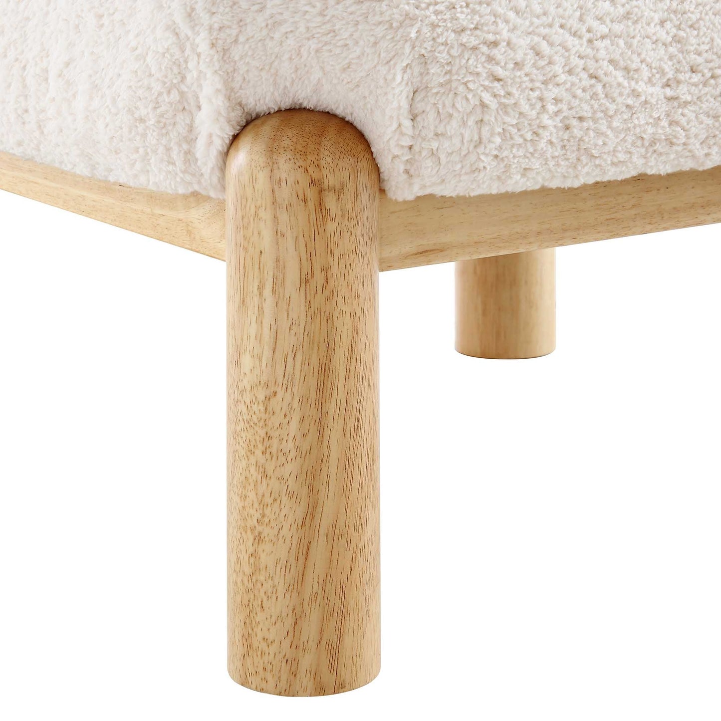 Fauteuil d'appoint en fausse peau de mouton Sherpa écru Okja