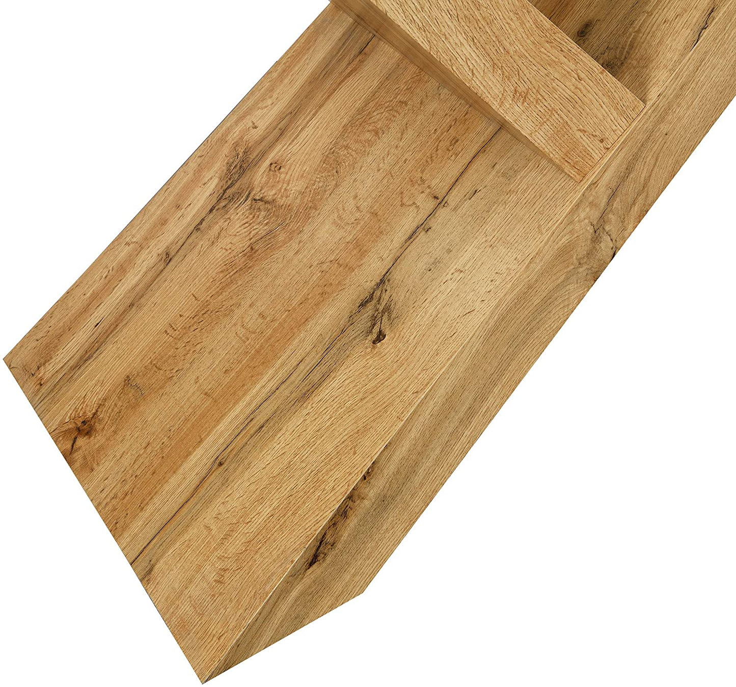 Table à manger effet chêne Orillia 160 cm avec plateau blanc