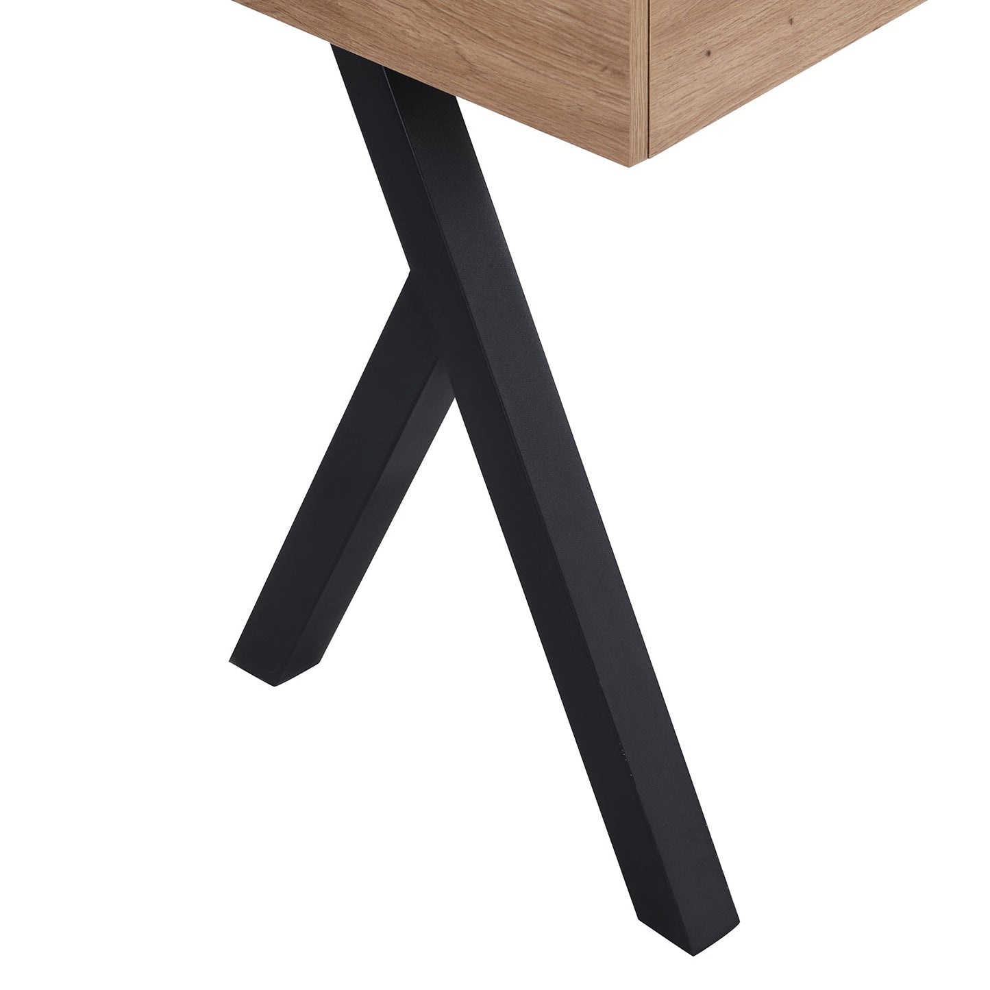 Bureau Lytton à 1 tiroir effet chêne avec plateau incliné