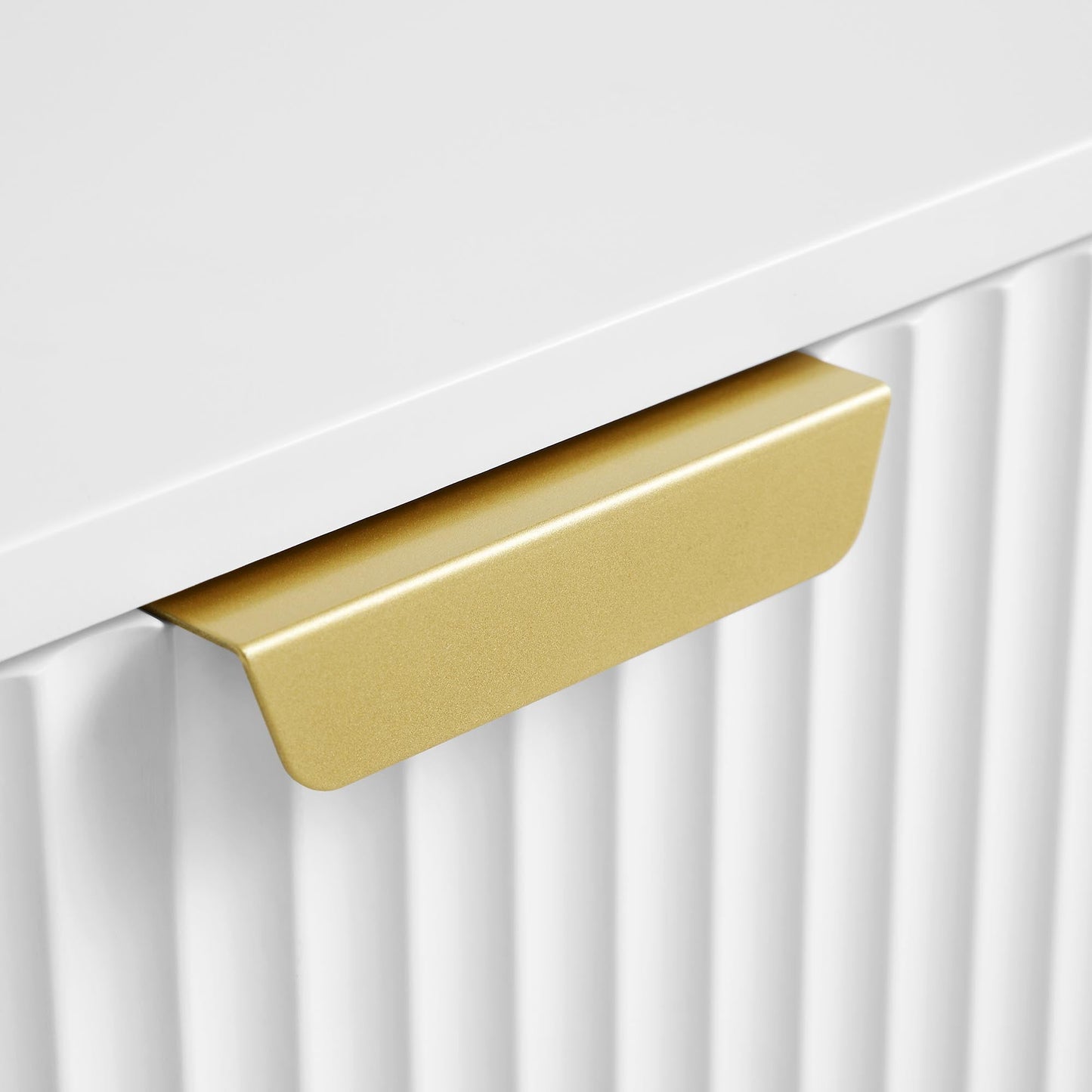 Coiffeuse Richmond Ridged, blanc mat