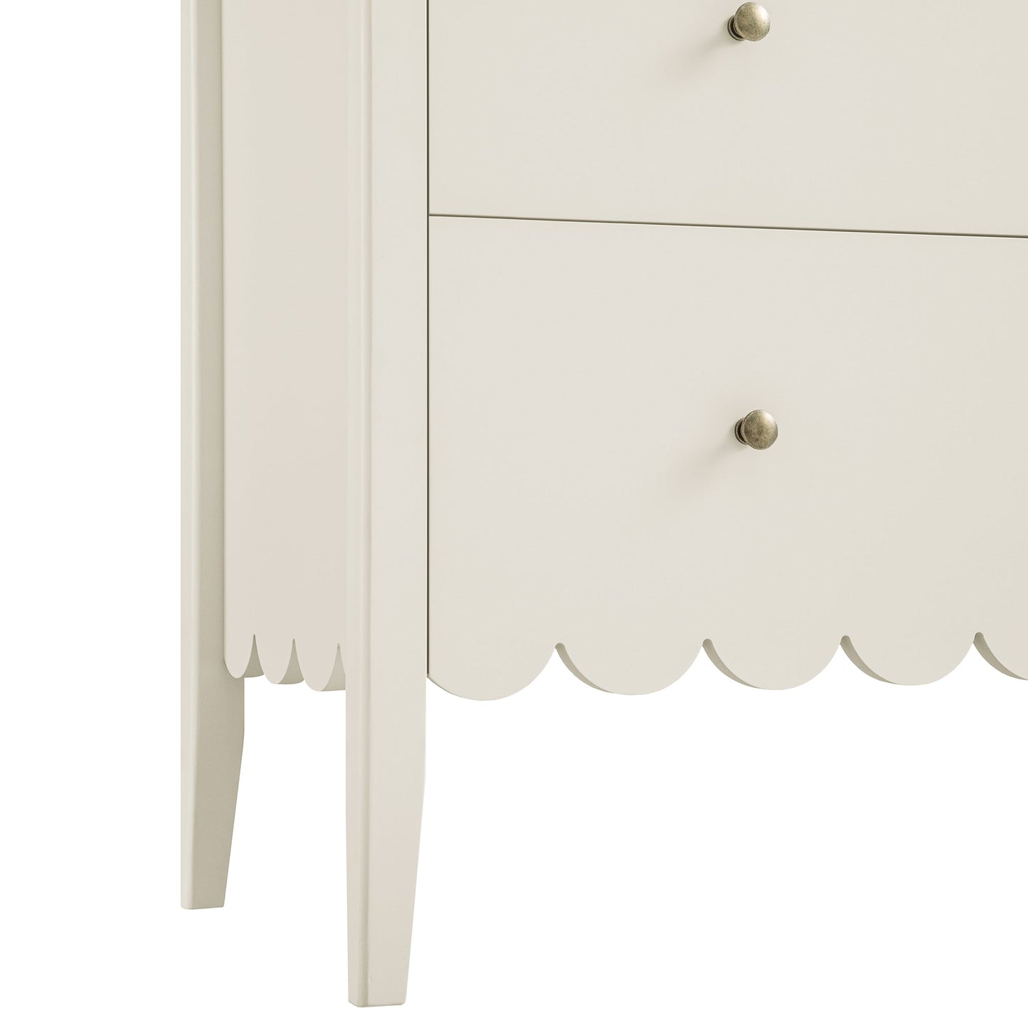 Commode 3 tiroirs à bords festonnés Henley, sable clair