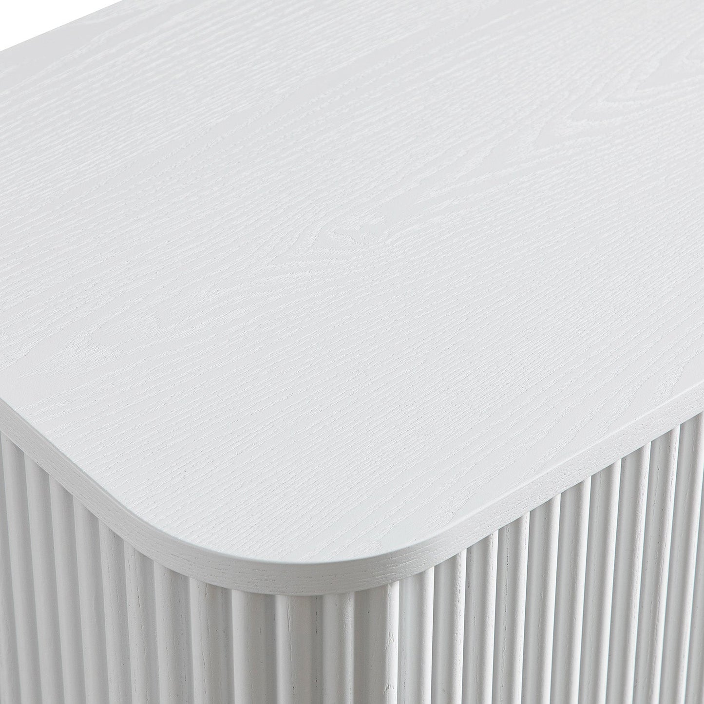 Table de chevet Maru à 2 tiroirs, blanc délavé