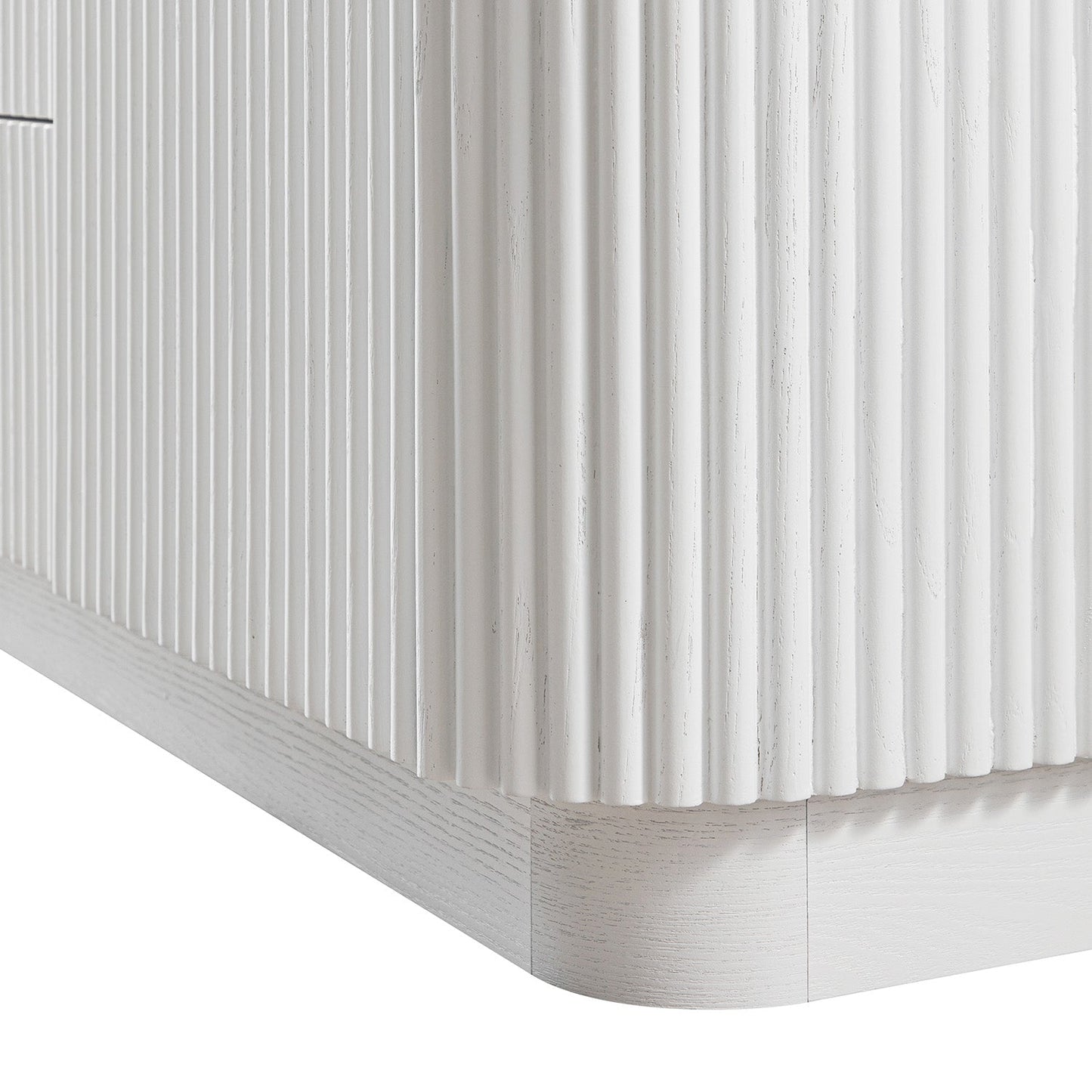 Grand buffet Maru à 2 portes et tiroirs, blanc délavé