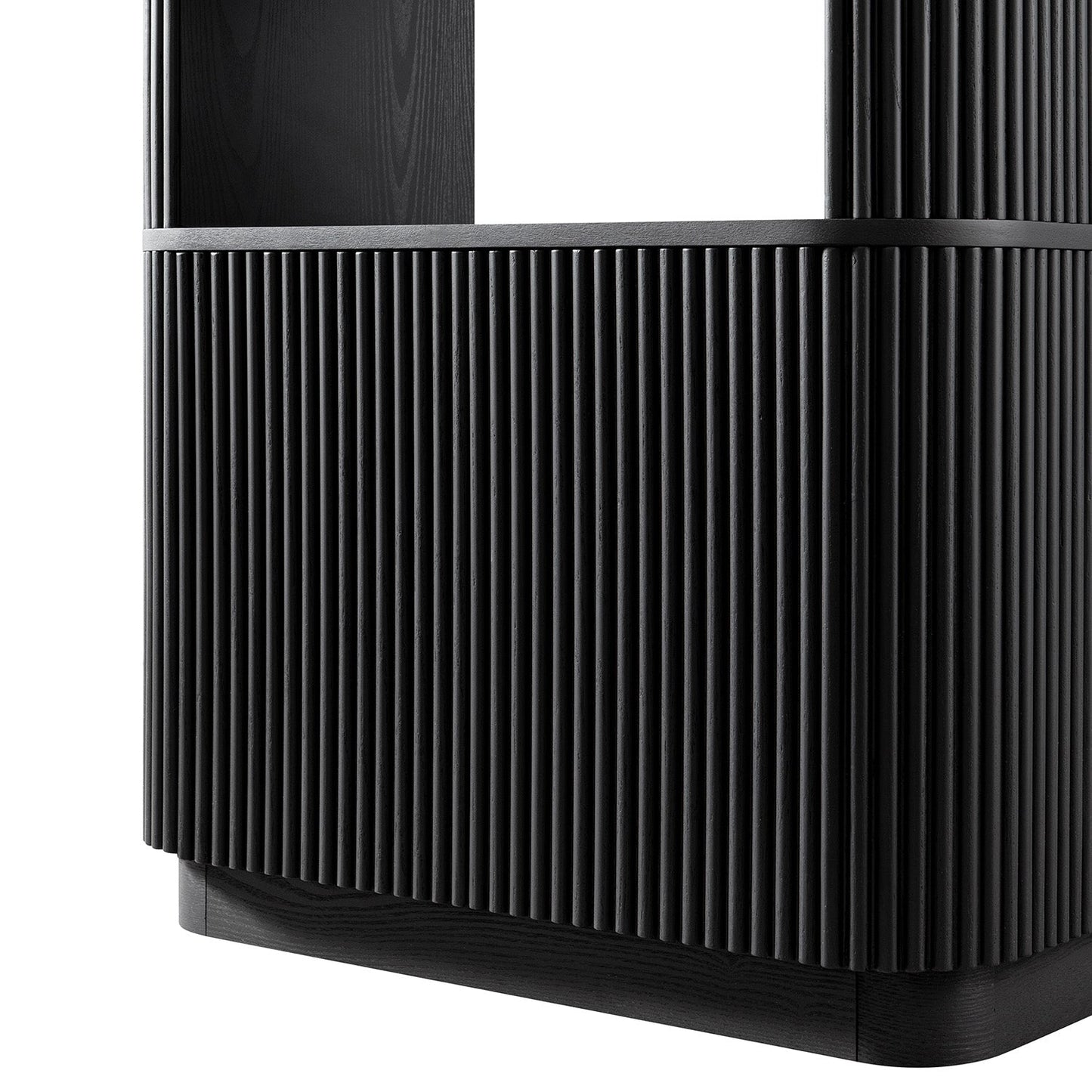 Bibliothèque Maru avec armoire, noire