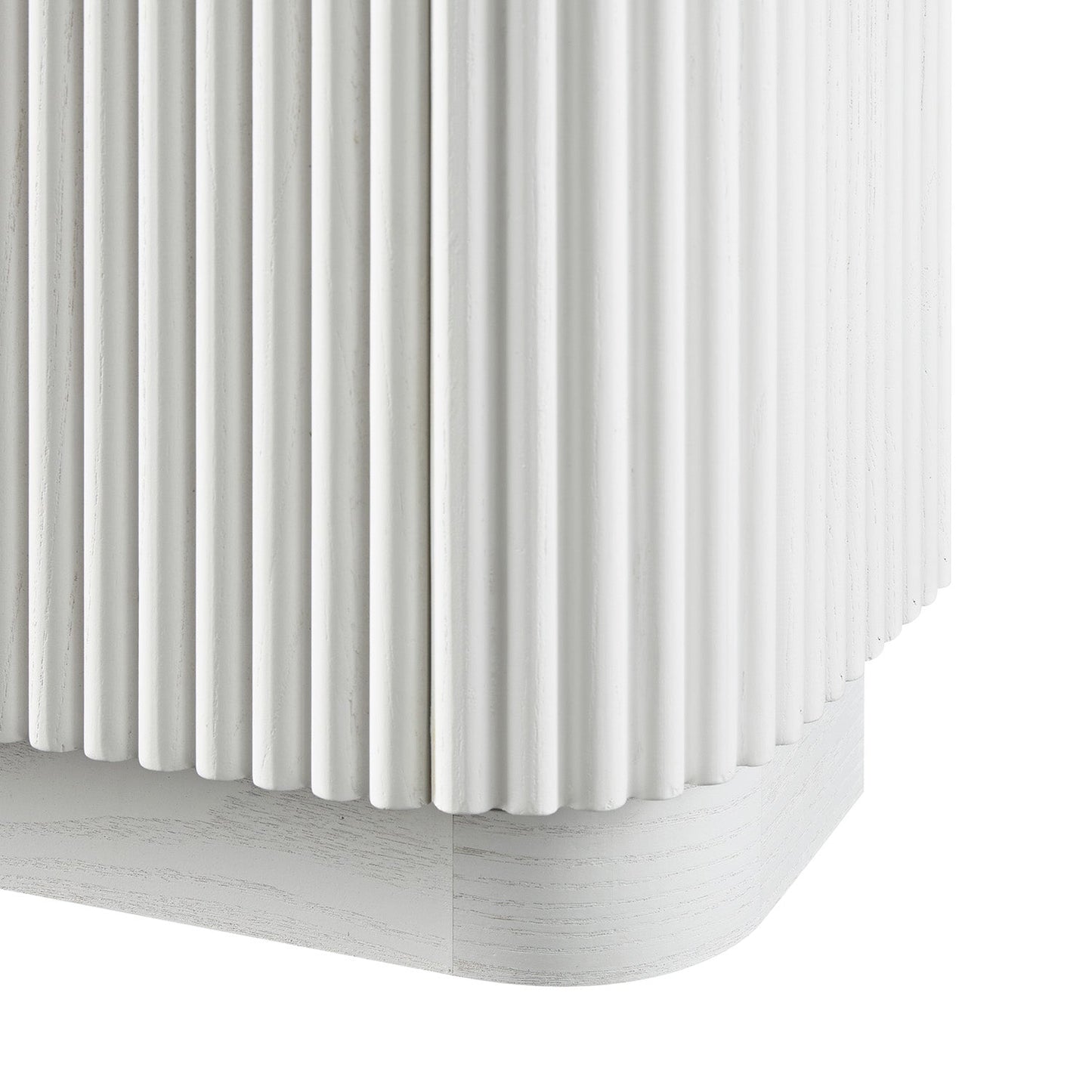 Meuble de rangement à chaussures Maru 4 portes, blanc délavé