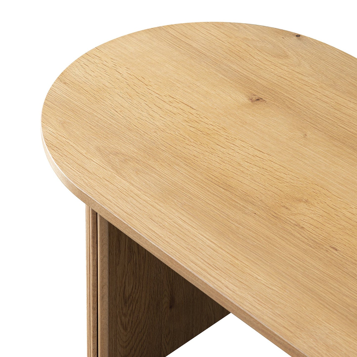 Table basse ovale Maru, chêne