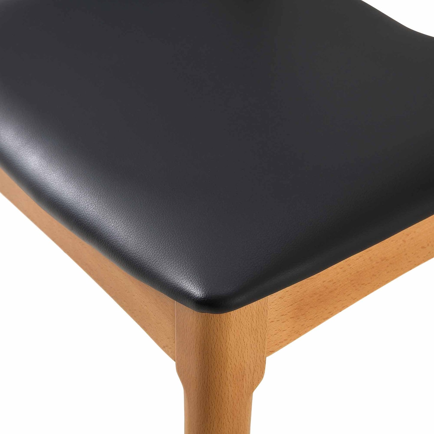 Ensemble de 2 chaises de salle à manger Arley en bois de hêtre, naturel et noir