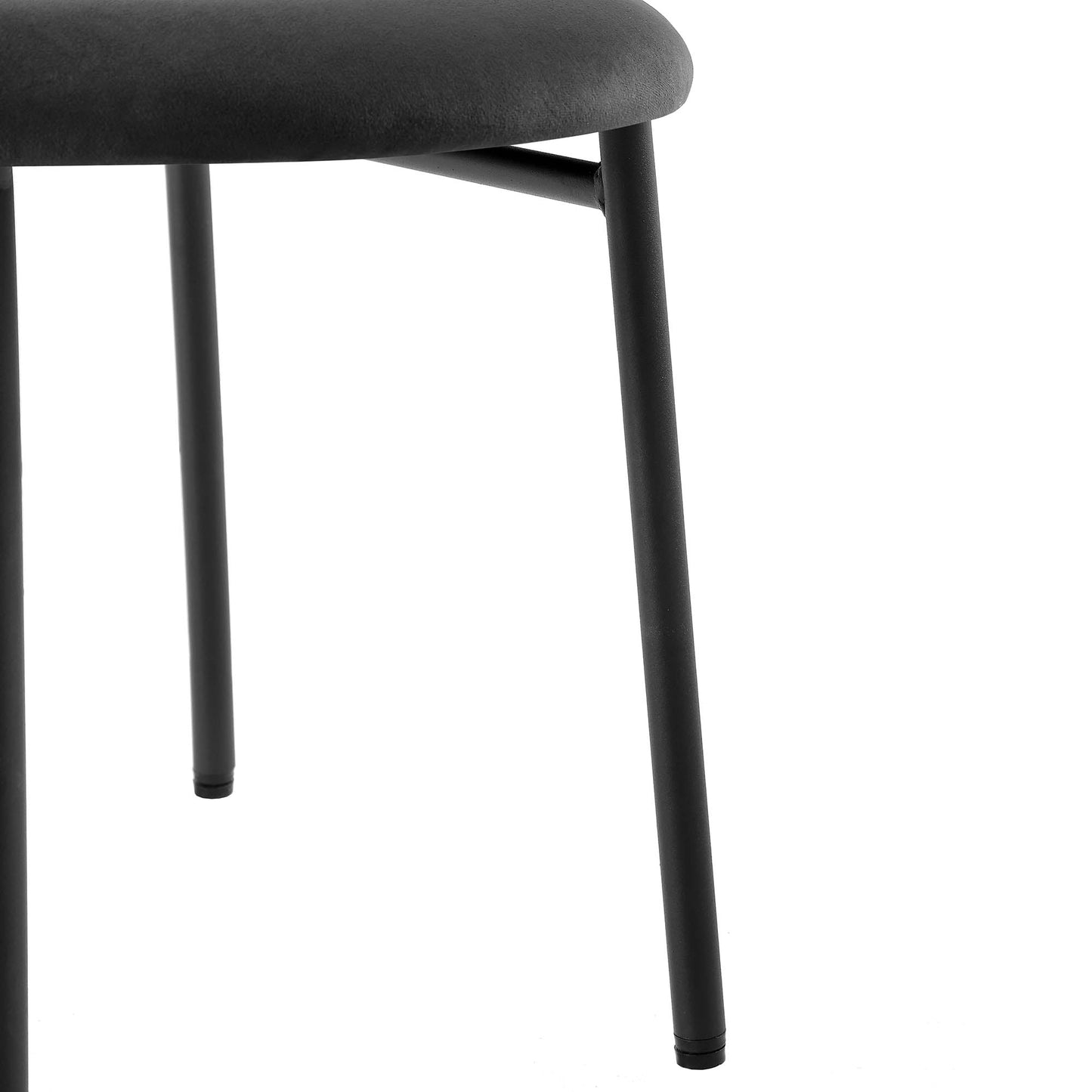Ensemble de 2 chaises de salle à manger en velours anthracite Donna