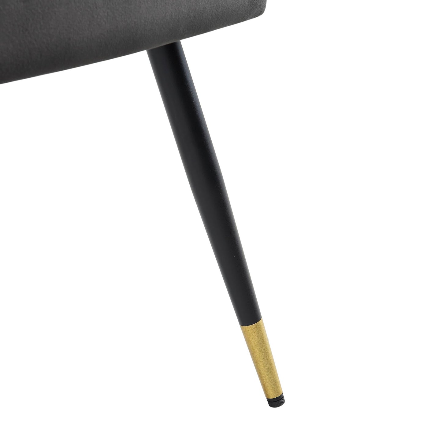 Ensemble de 2 chaises de salle à manger en velours anthracite Laurel Wave