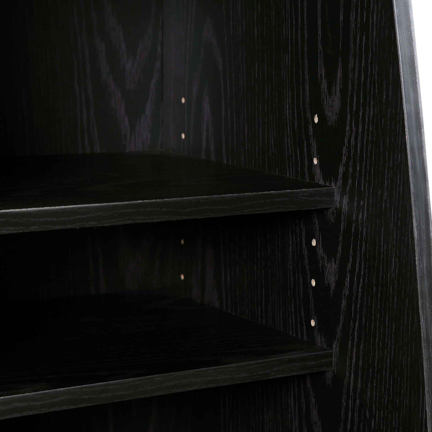 Meuble de cuisine en rotin tressé Frances, noir