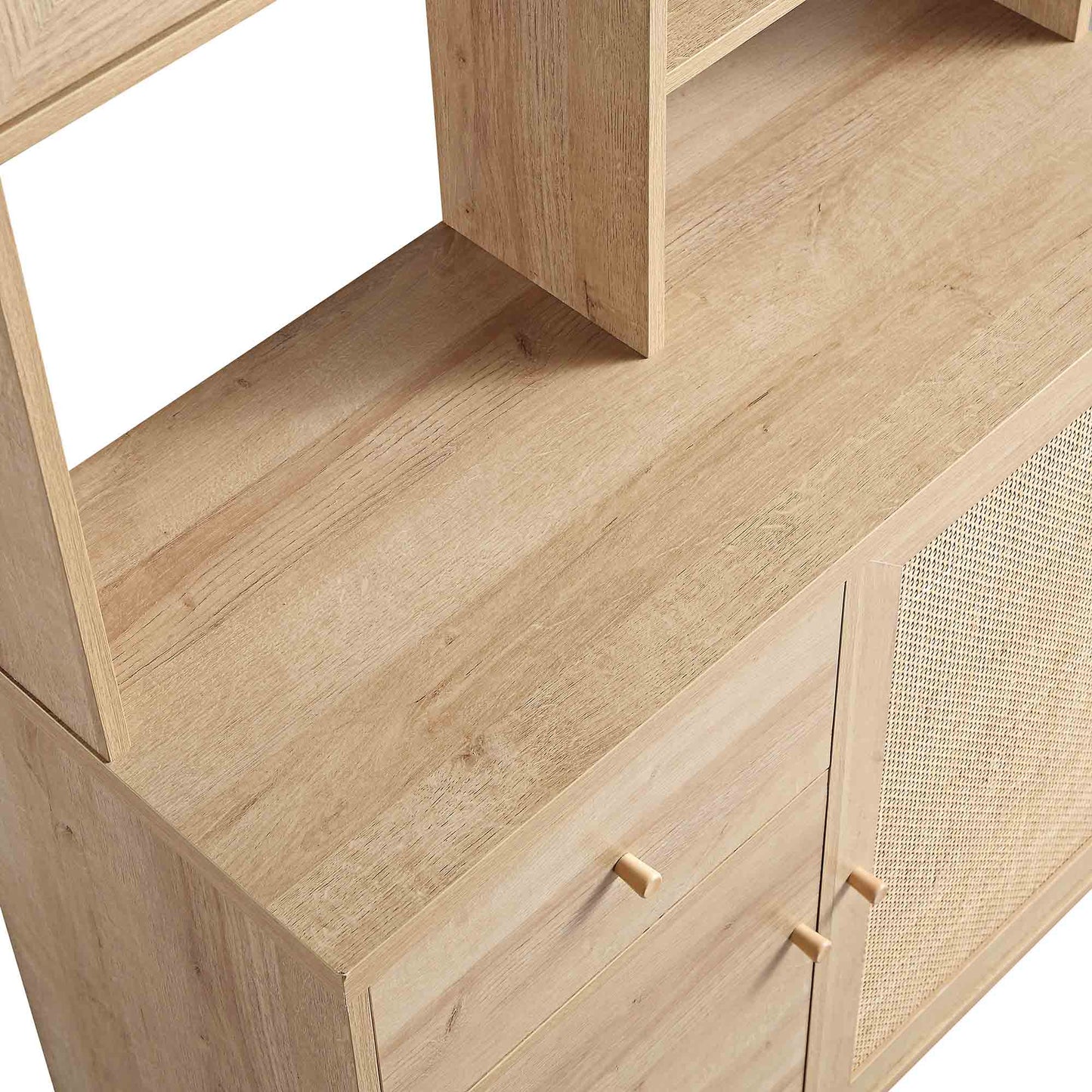 Commode en rotin tressé Frances, naturel