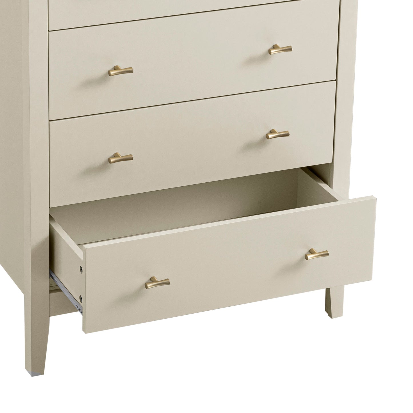 Commode Oakham à 4 tiroirs, blanc ombré