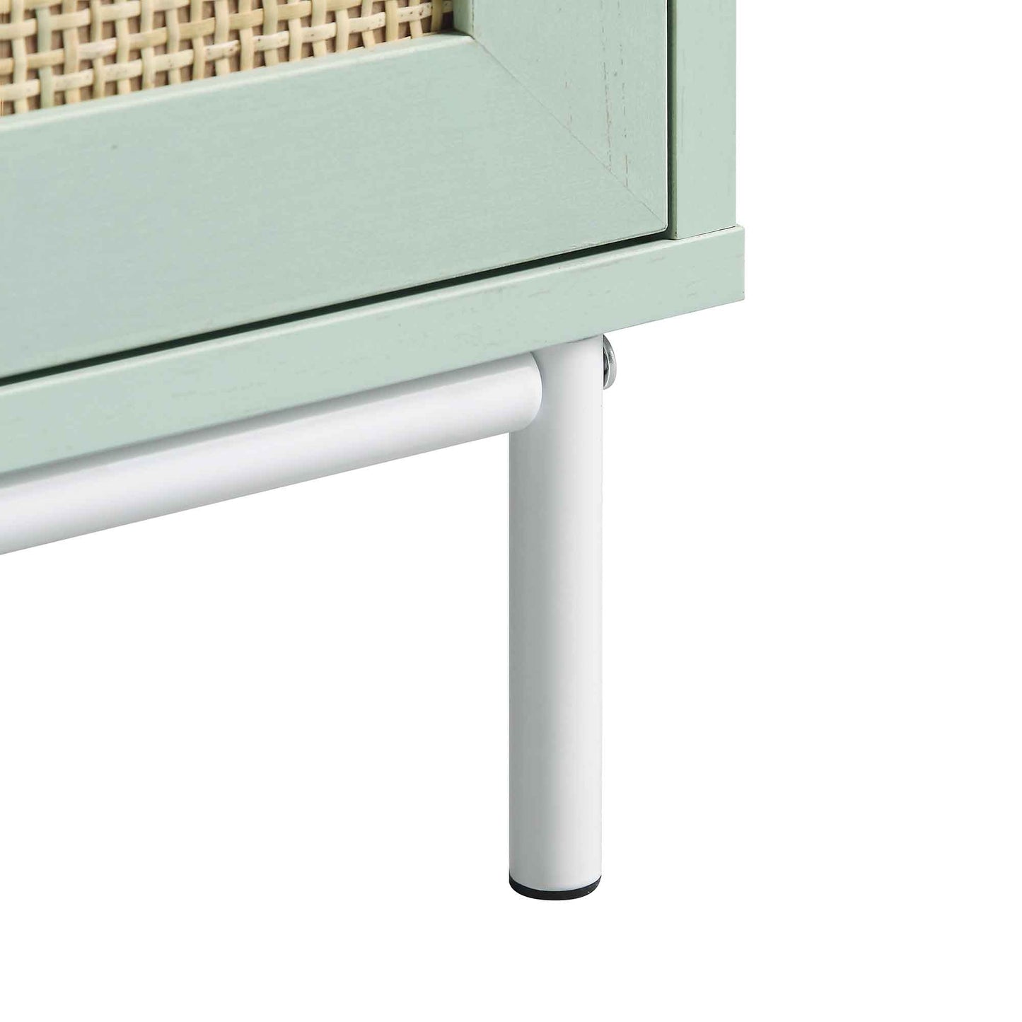 Meuble d'entrée tissé Frances avec coussin, menthe