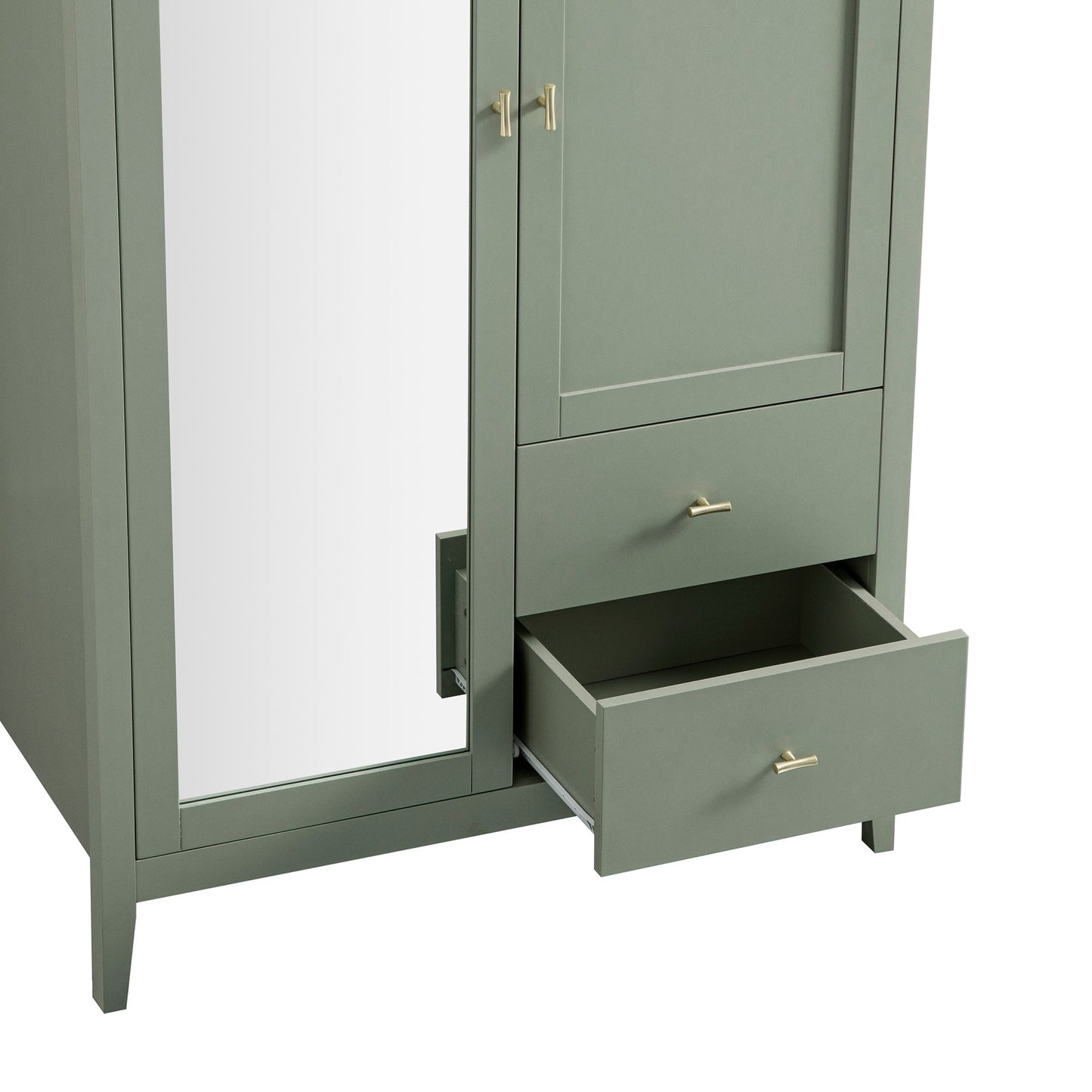 Armoire double miroir Oakham, sauge du désert