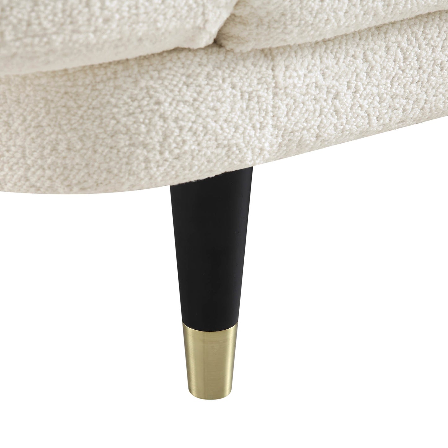 Canapé-lit 2 places Solna, beige bouclé