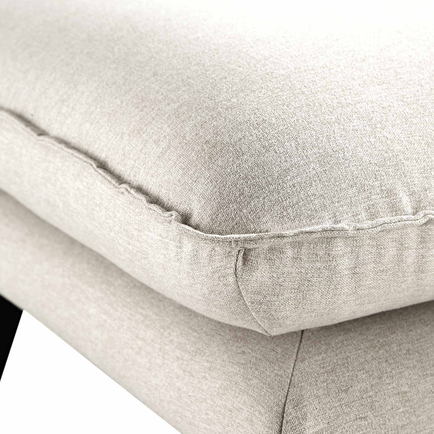 Repose-pieds en tissu Obriel avoine