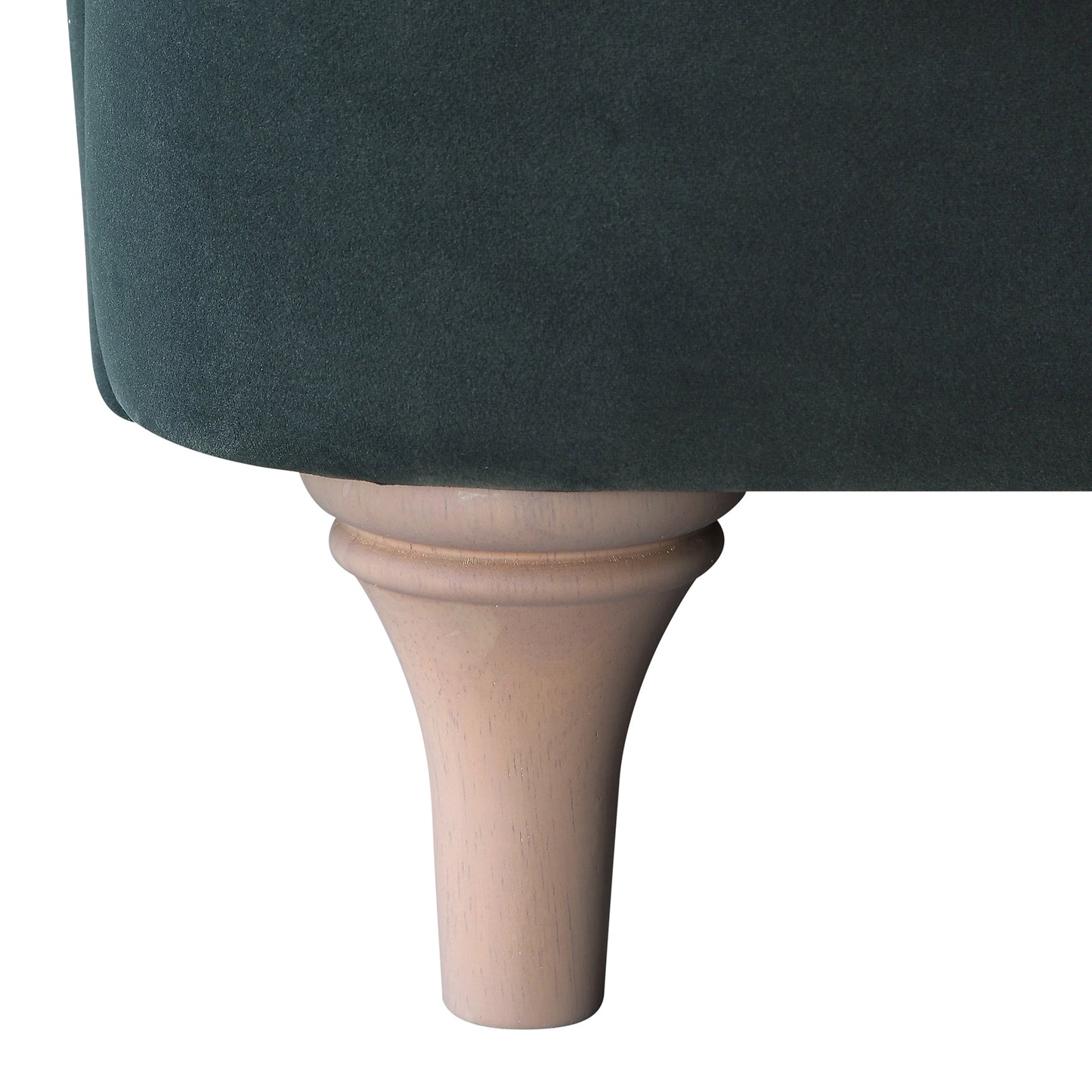 Daphnis, canapé en velours bleu égéen, 1 place