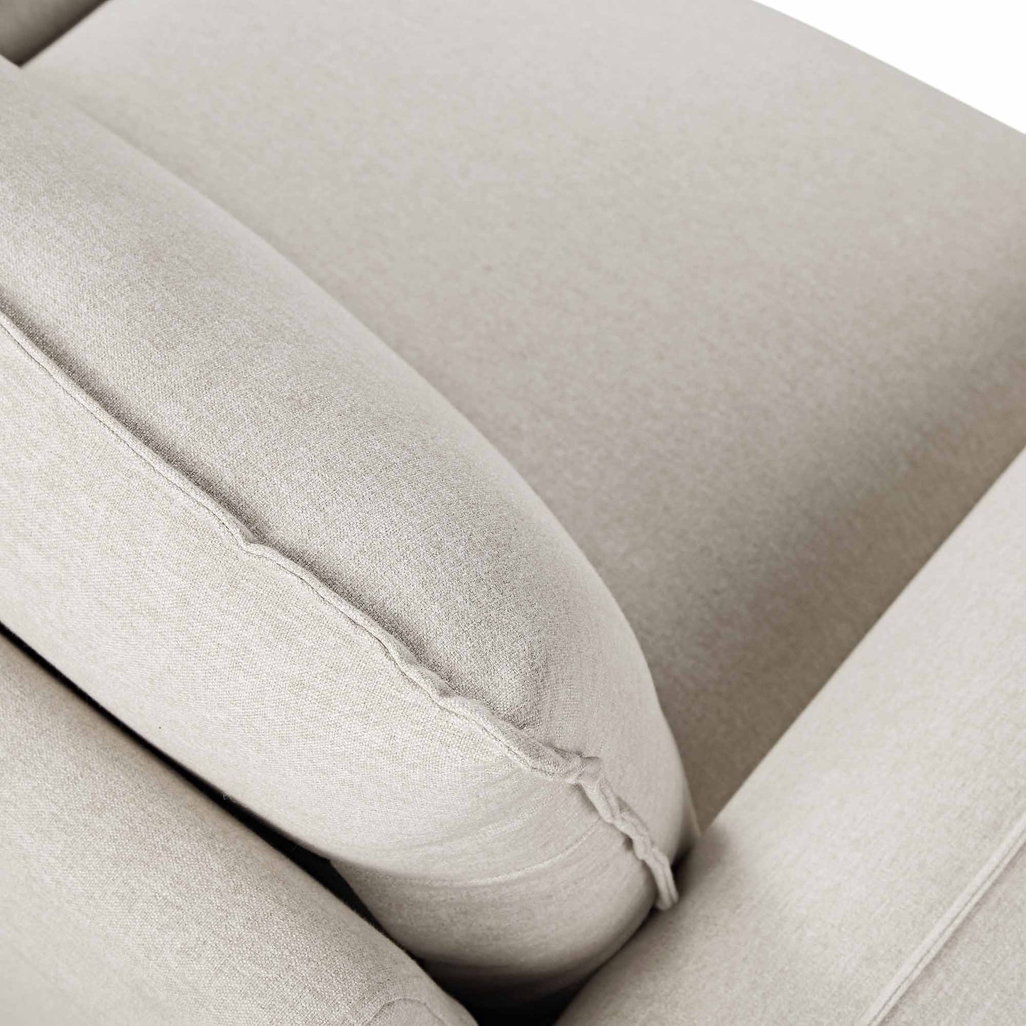 Canapé d'angle Grande en tissu Obriel Oatmeal