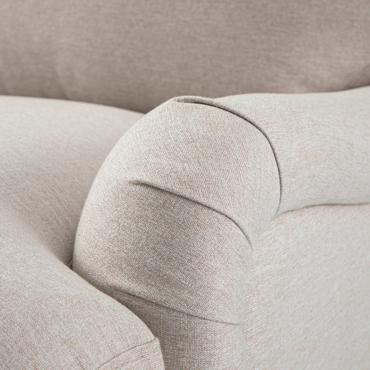 Canapé-lit en tissu Daphnis Oatmeal, grande méridienne orientée à gauche