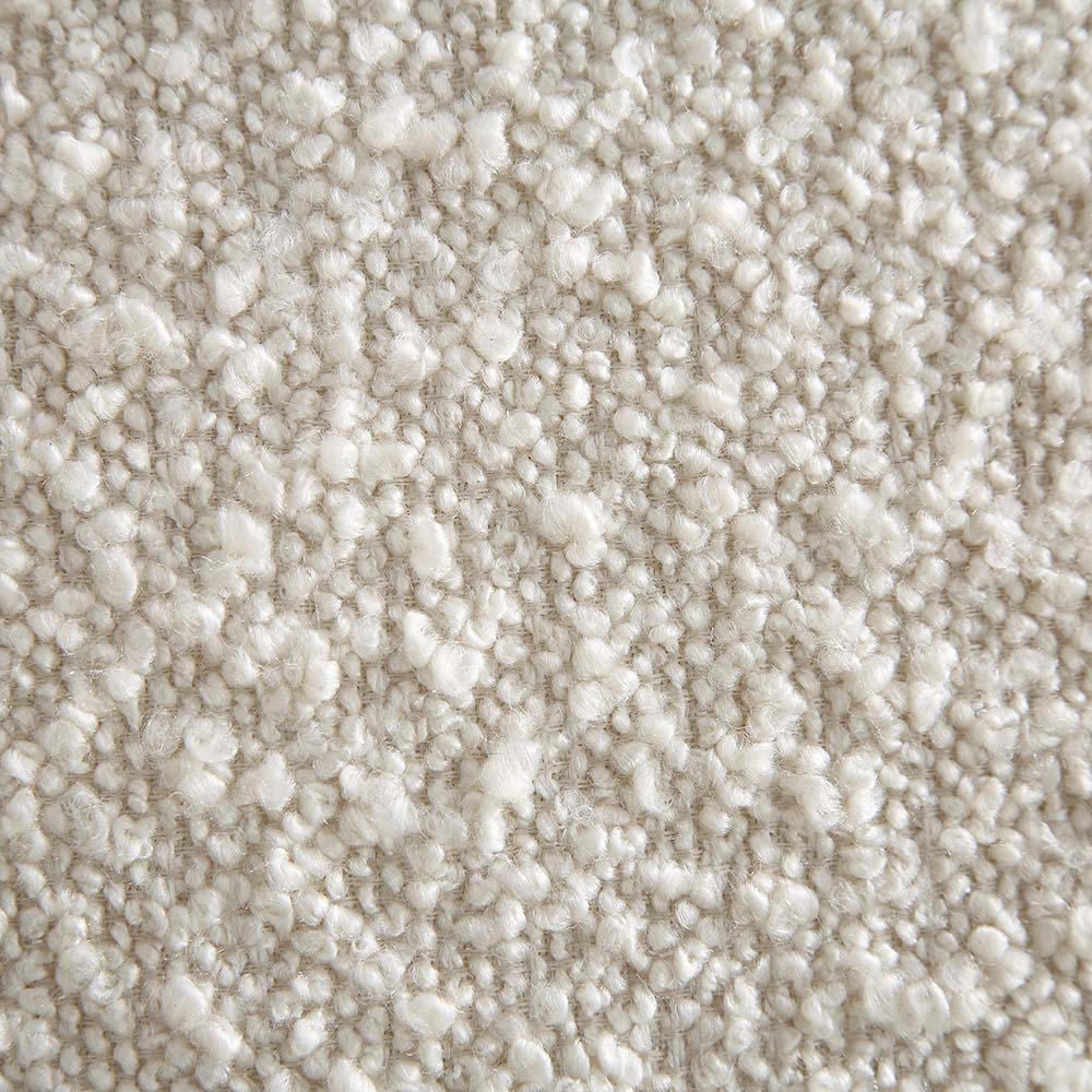 Lit coffre ottoman beige avec tête de lit incurvée Egerie