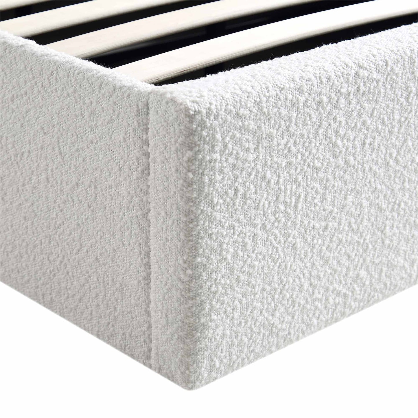 Lit de rangement ottoman Archer White Boucle