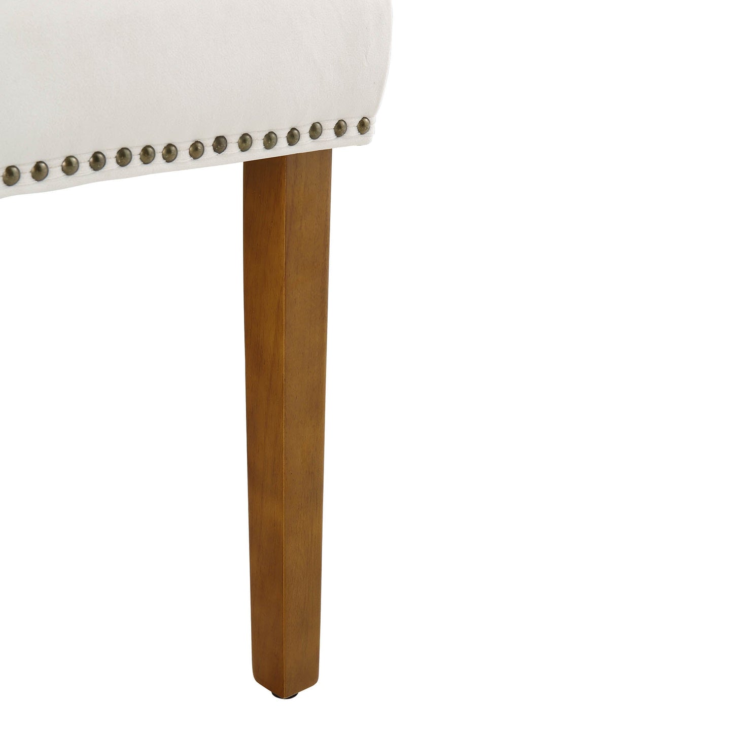 Ensemble de 2 chaises de salle à manger Stanway en velours champagne