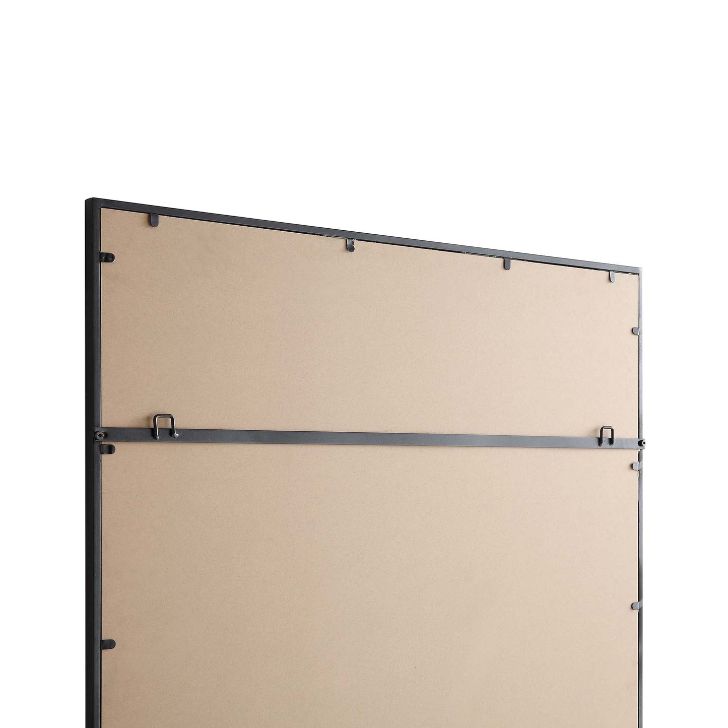 Miroir industriel Chardwell en métal pleine longueur 180 x 100 cm, noir