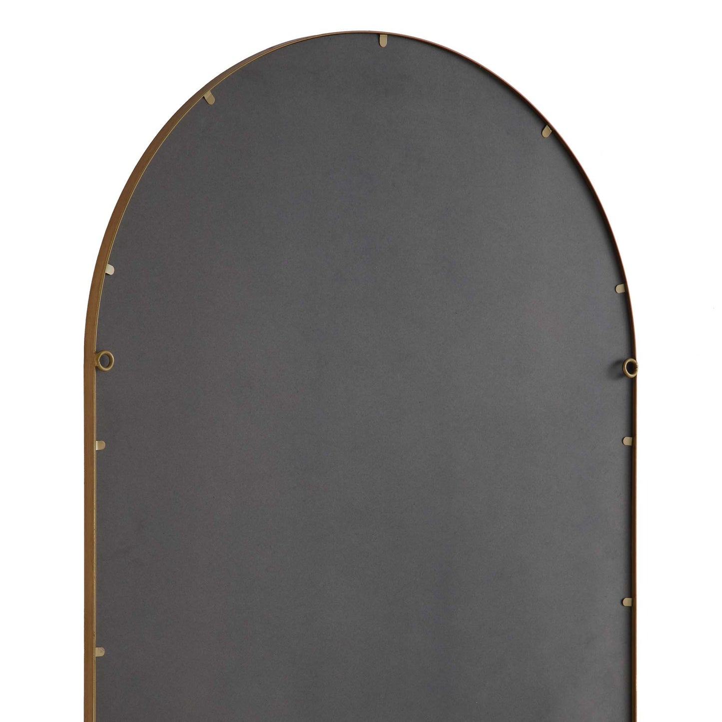 Miroir arqué Beaumont avec cadre en métal 178 x 76 cm, effet or antique