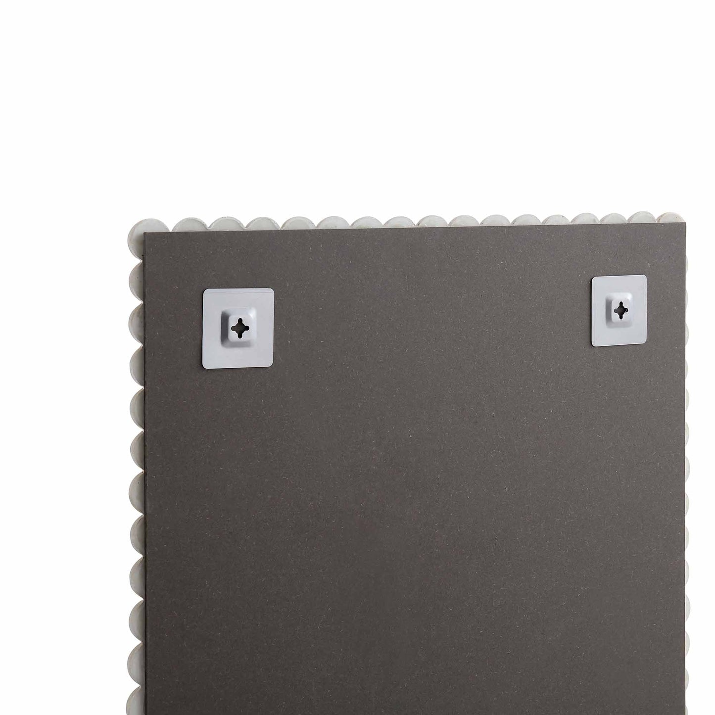 Miroir mural rectangulaire Luna Bobbin 80 x 60 cm, blanc délavé