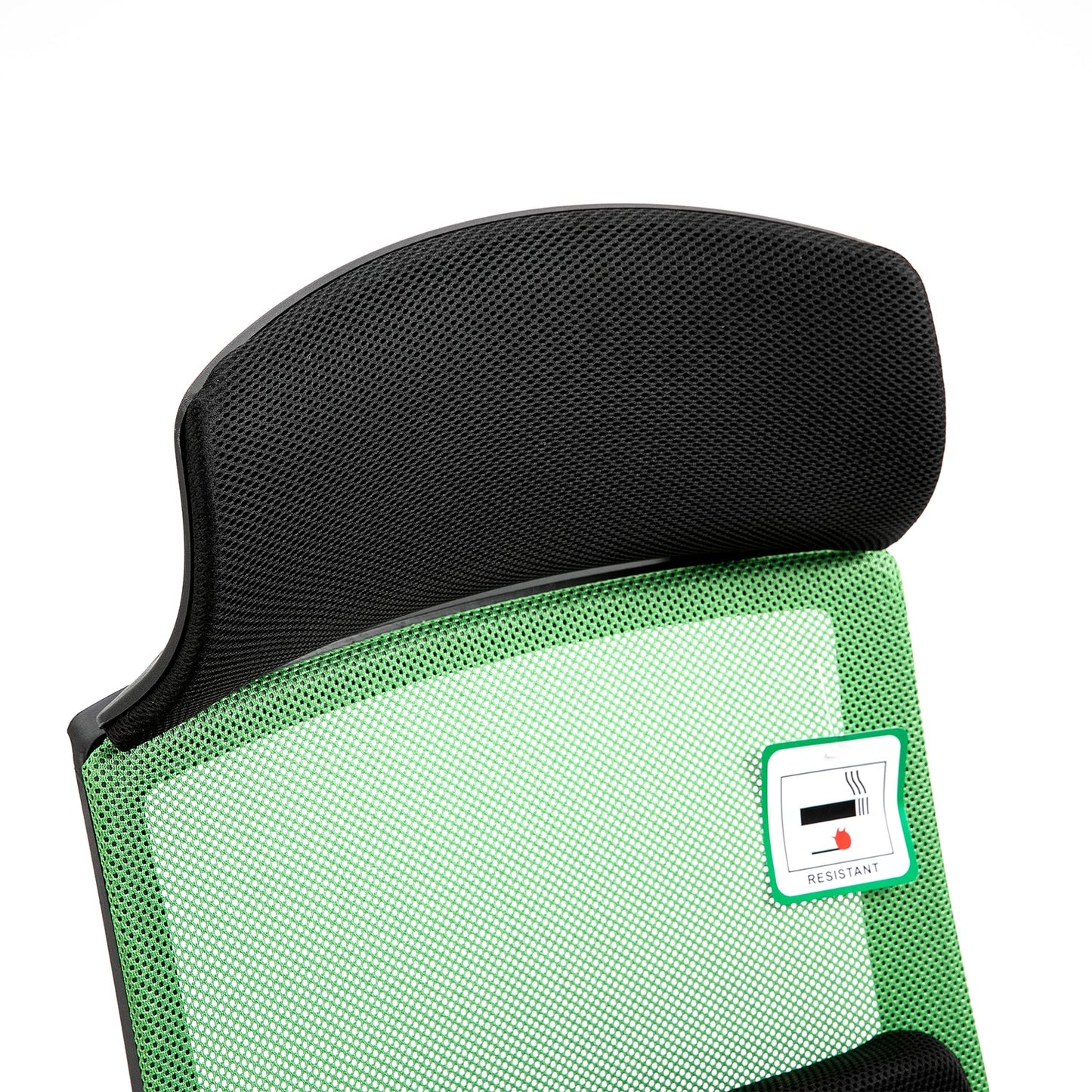 Chaise de bureau pivotante Beni Plus en maille avec coussin lombaire massant, vert