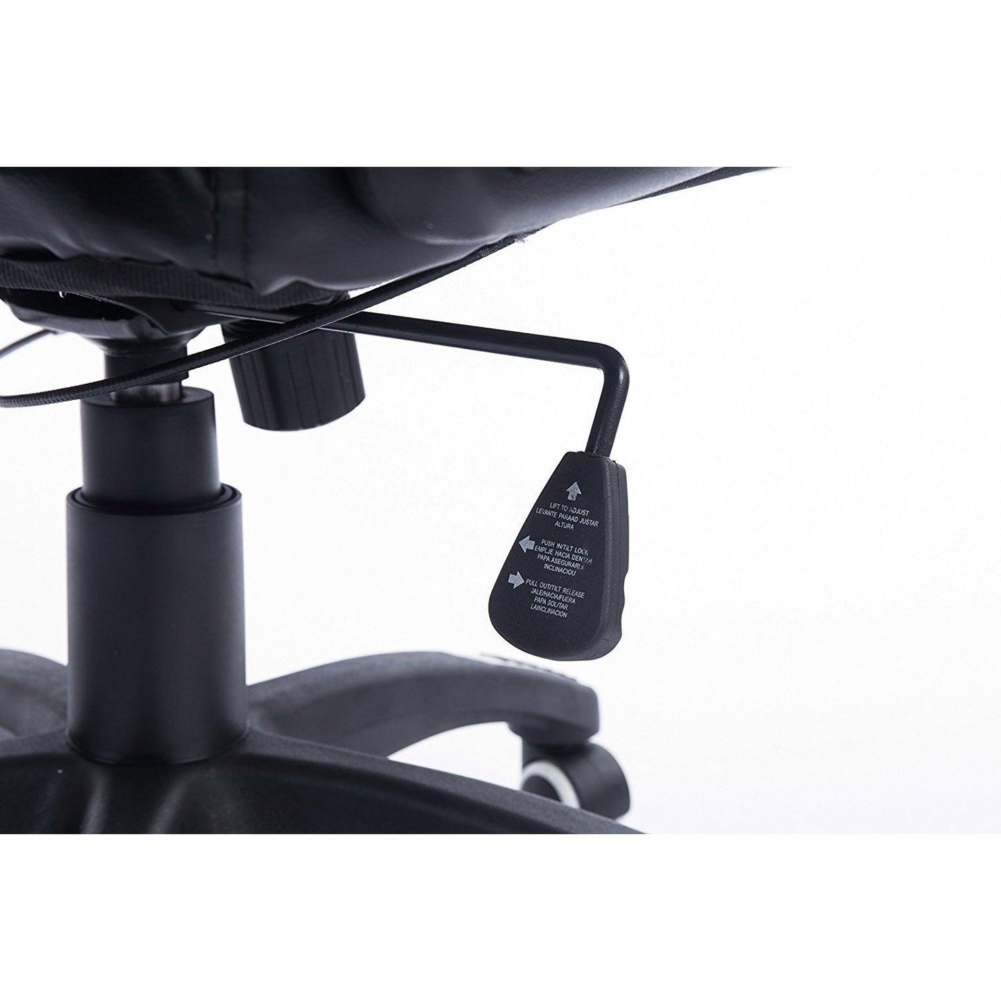 Fauteuil de bureau inclinable à dossier haut, extra-rembourré, MO17, noir