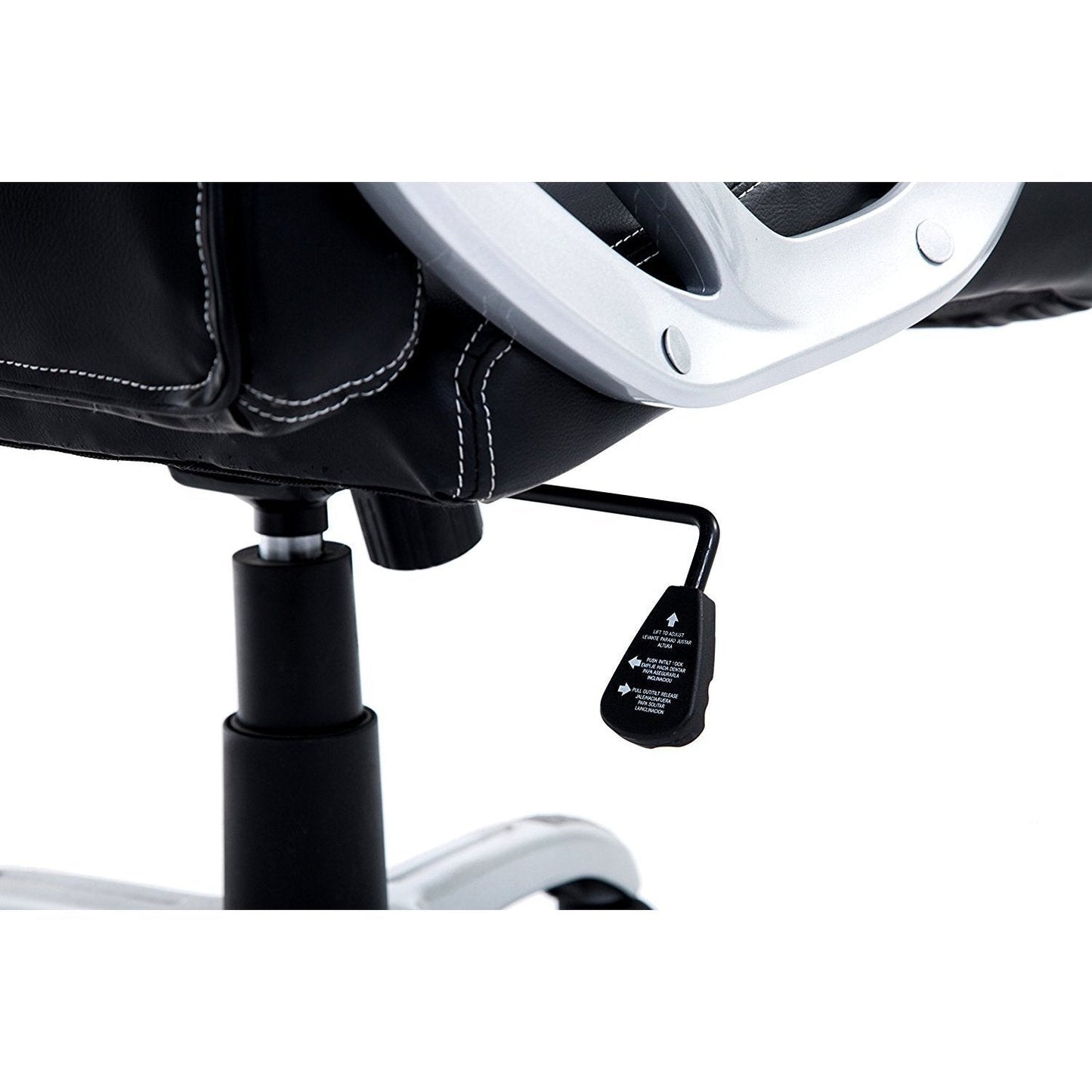 Chaise de bureau pivotante DaAls Racing Sport en noir et bleu