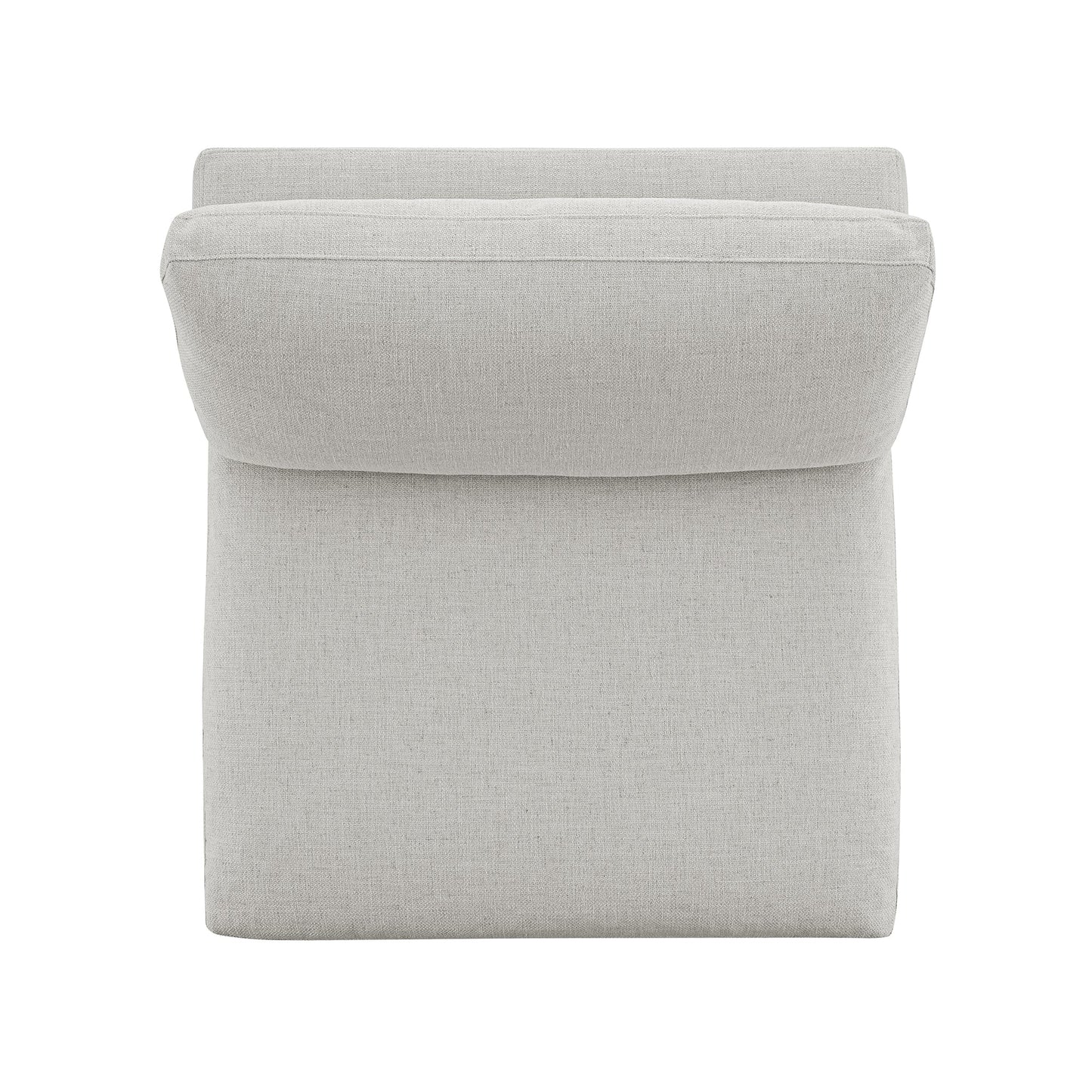 Canapé modulable Lutyens en lin mélangé gris clair, assise sans accoudoirs