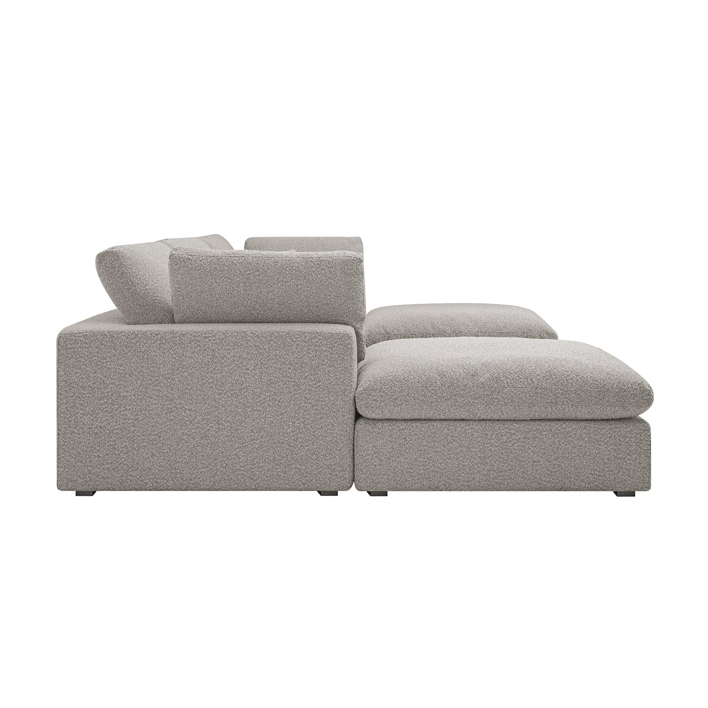 Canapé modulaire Lutyens Taupe Boucle, ensemble de 5 pièces en forme de U
