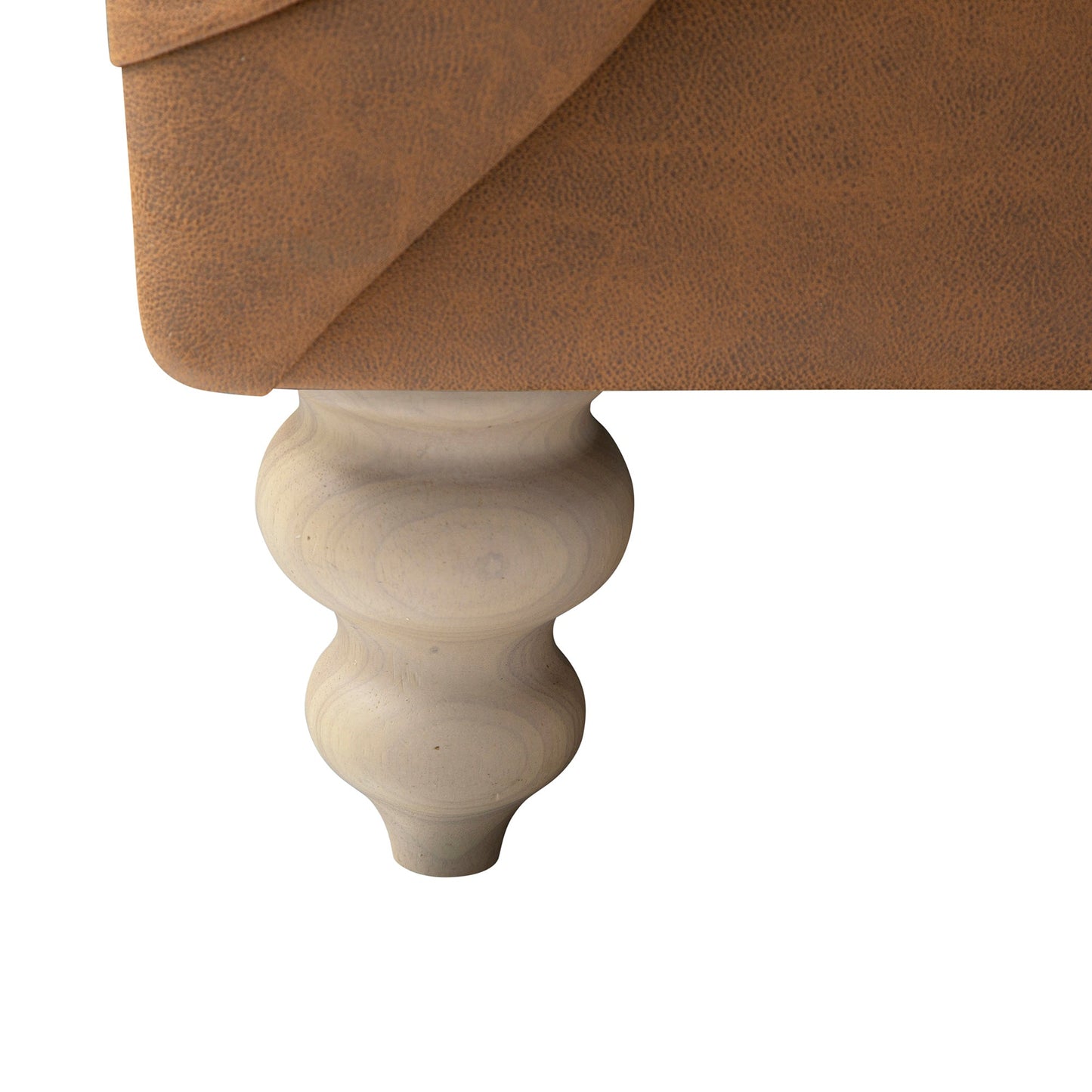 Canapé 2 places Ashby Chesterfield, similicuir beige