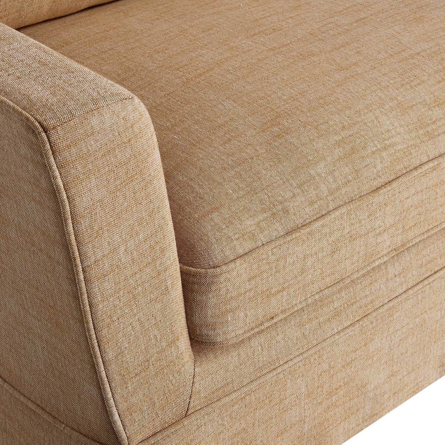 Causeuse à jupe Fitz, mélange de lin abricot