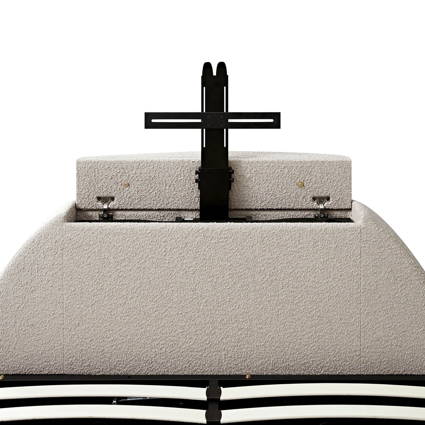 Lit TV ottoman Archer Taupe Boucle