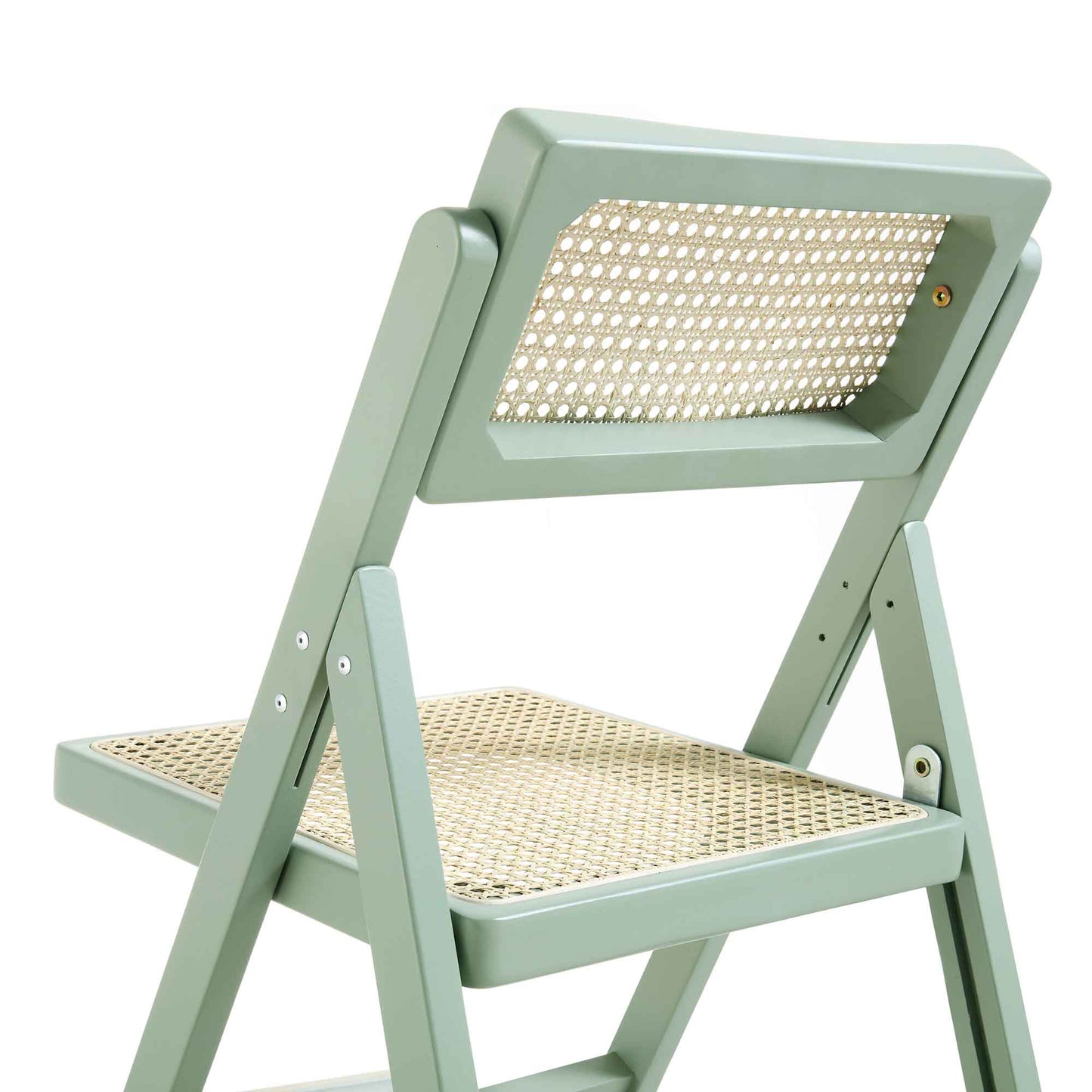 Lot de 2 chaises pliantes en rotin Frances, menthe