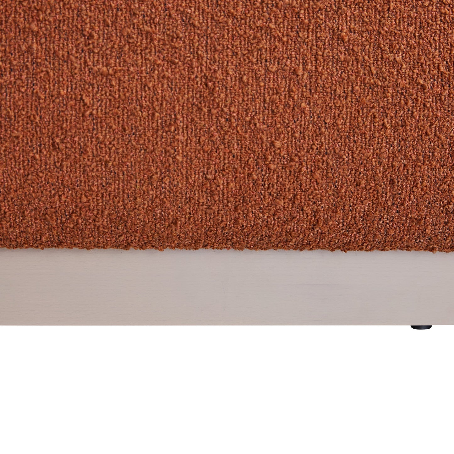 Lit de rangement rembourré en bois Luella, sommier à lattes, boucle rouille