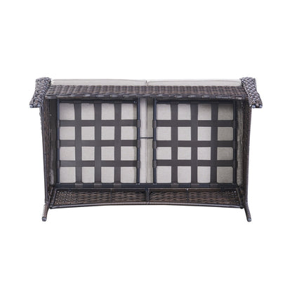 Ensemble canapé deux places d'extérieur en osier et rotin Gymojoy