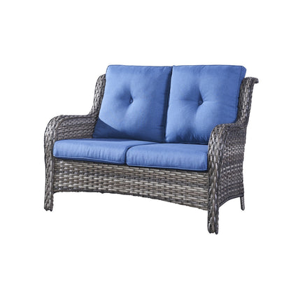 Ensemble canapé deux places d'extérieur en osier et rotin Gymojoy