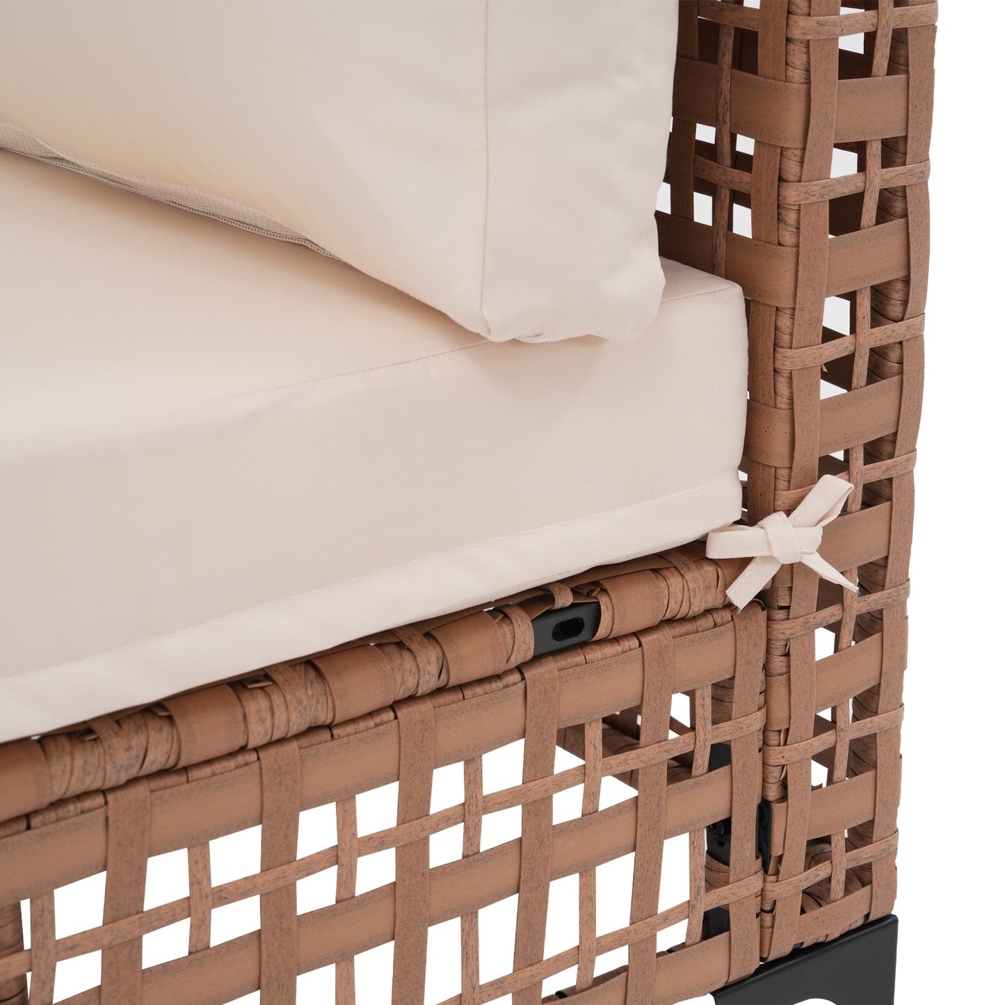 Ensemble de sièges d'extérieur modulables 6 personnes avec coussins