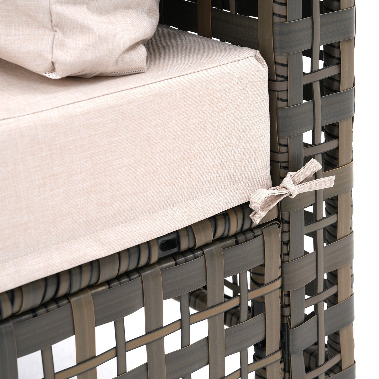 Ensemble de sièges d'extérieur modulables 6 personnes avec coussins