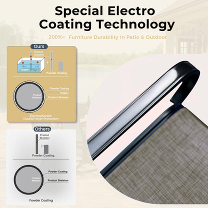 Ensemble de salle à manger d'extérieur MAISON ARTS 8 pièces avec parasol de 4 m