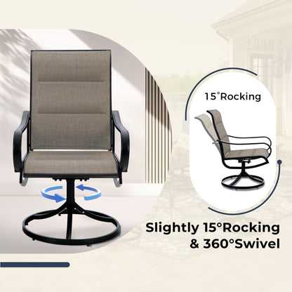 Ensemble de salle à manger d'extérieur MAISON ARTS 8 pièces avec parasol de 4 m