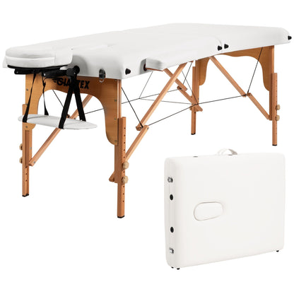 Table de massage portable de 213 cm (84 po) de long, réglable, pour le visage, les soins spa et les tatouages, avec sac de transport.