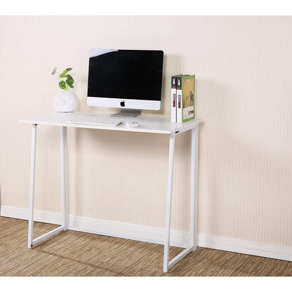Bureau pliable compact blanc (sans assemblage)