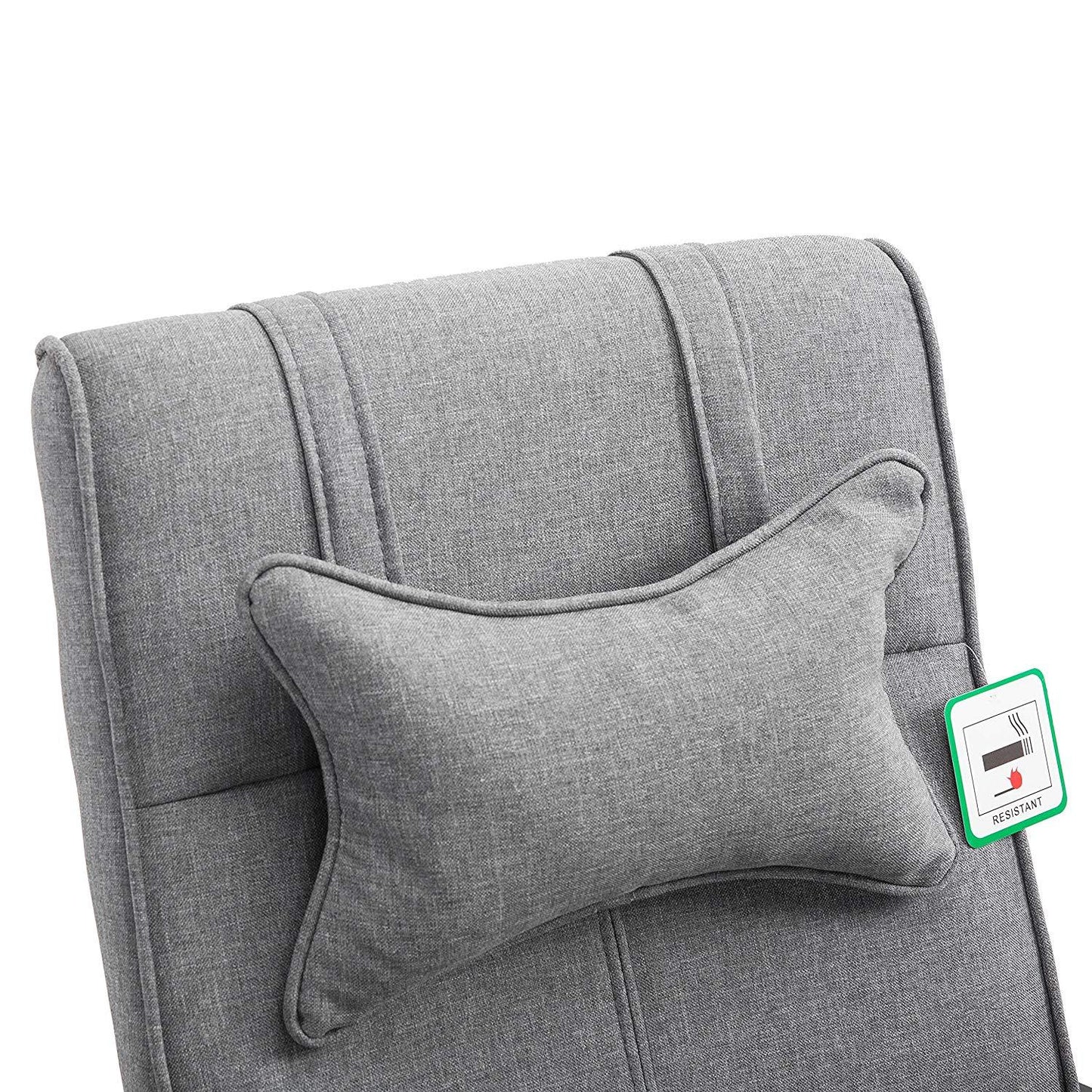 Fauteuil inclinable exécutif Lawrence avec repose-pieds et appui-tête en gris
