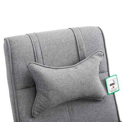 Fauteuil inclinable exécutif Lawrence avec repose-pieds et appui-tête en gris